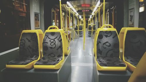 Empty seats in bus