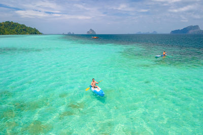 Scuba diving in sea