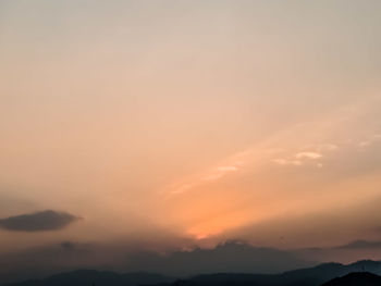 Low angle view of sky during sunset