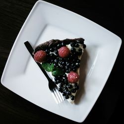 Close-up of strawberry served in plate