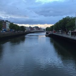 View of river against cloudy sky