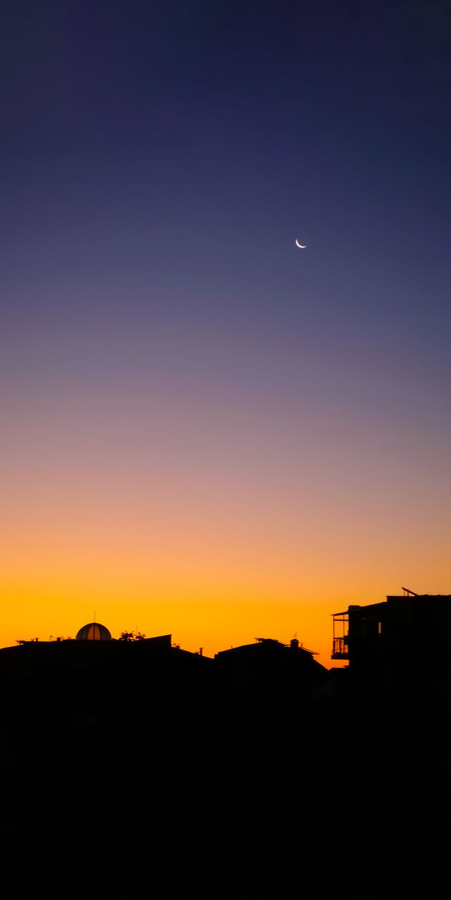 SILHOUETTE LANDSCAPE AGAINST SKY DURING SUNSET