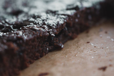 Close-up of chocolate cake