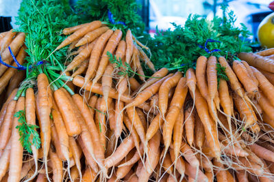 Close-up of vegetables for sale in market