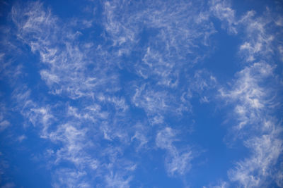 Low angle view of clouds in sky