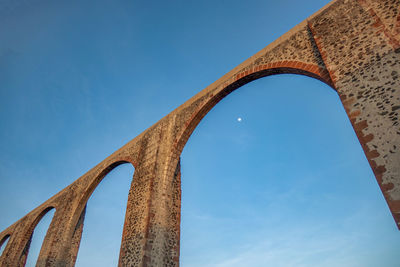 Low angle view of bridge against clear sky