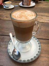 Cup of coffee on table