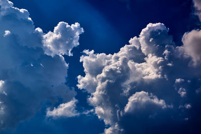 Low angle view of clouds in sky