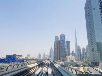 Panoramic view of modern city of dubai 