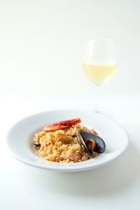 Close-up of breakfast served on table