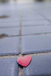 Close-up of heart shape against blurred background