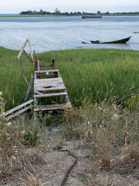 View of lake with trees in background