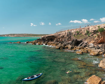 Scenic view of sea against sky