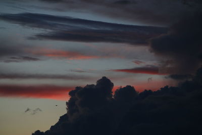 Silhouette of tree against dramatic sky