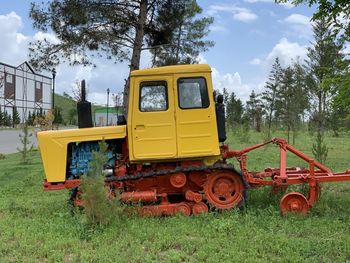 Soviet tractor, colorful but dead