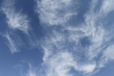 Low angle view of clouds in sky