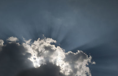 Low angle view of cloudy sky