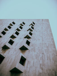 Low angle view of building against clear sky