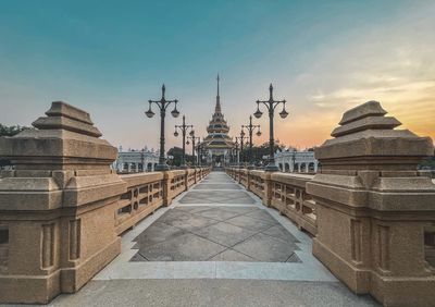 View of mosque against sky in city