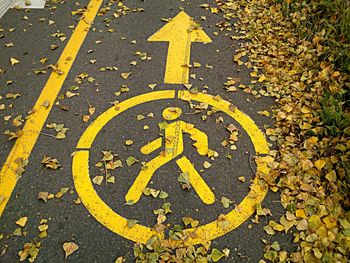 Information sign on road