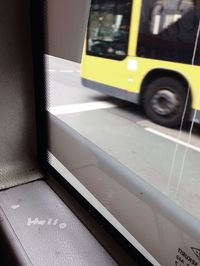 View of train on road