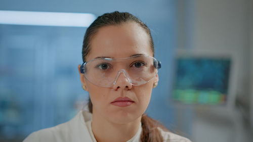 Portrait of female scientist in laboratory