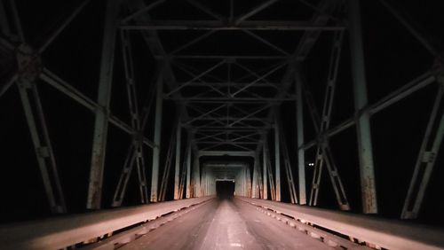 View of illuminated tunnel