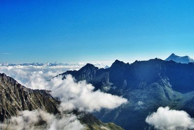 Mountain range seen from above