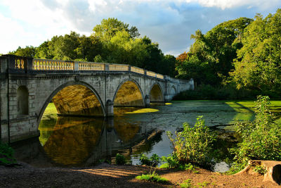 Bridge over river against sky