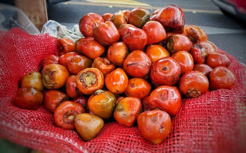 Close-up of fruits for sale at market stall