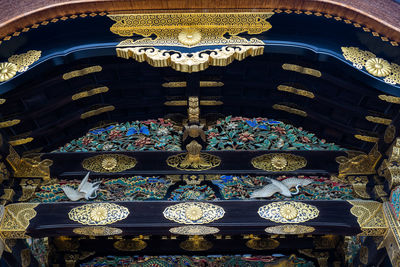 Low angle view of ceiling of building