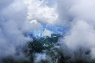 Aerial view of clouds in sky