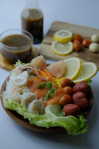 Close-up of dessert in plate