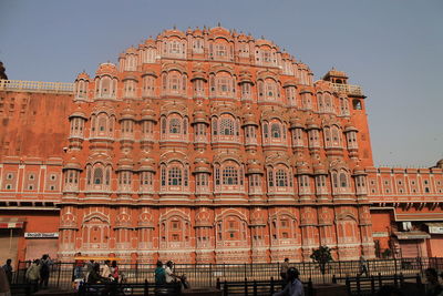 Group of people in front of building