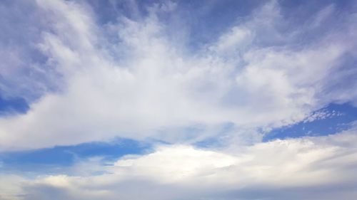 Low angle view of clouds in sky