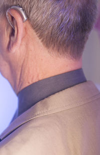 Close-up rear view of man