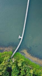 High angle view of road