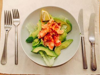 Close-up of salad in plate