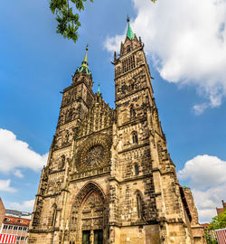 Low angle view of historical building against sky