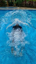 Close-up portrait of water in swimming pool