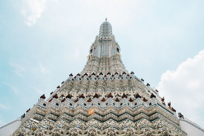 Low angle view of traditional building against sky