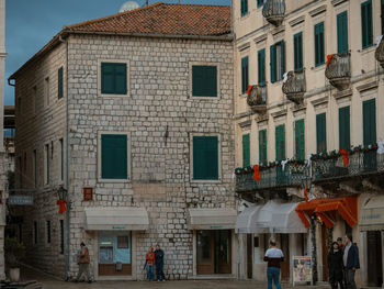 Low angle view of buildings in city