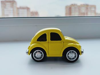 Close-up of toy car