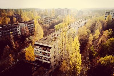 Built structure with trees in background