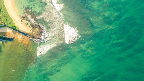 Aerial view of sea shore