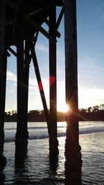 Scenic view of river against sky during sunset