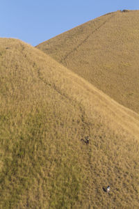 Scenic view of arid landscape against sky