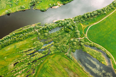 High angle view of landscape