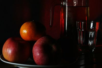 Close-up of fruits on table