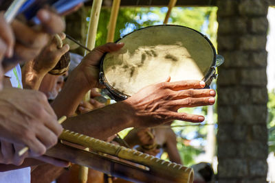 Tambourine and others usually rustics brazilian percursion instruments